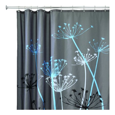 B & K iDesign 72 in. H X 72 in. W Gray Thistle Shower Curtain Polyester 37221